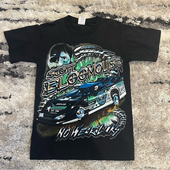 Vintage SCOTT BLOOMQUIST Graphic Racing T-Shirt❗️ - Picture 1 of 2